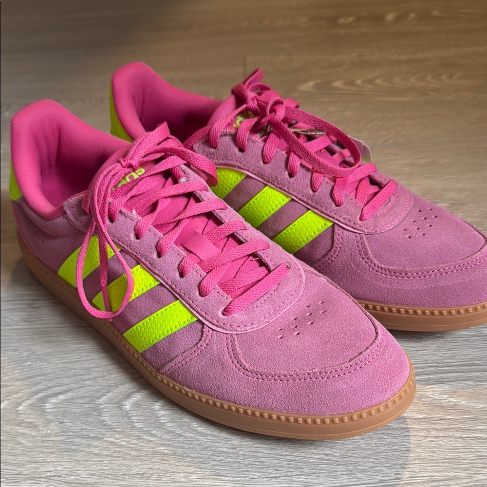 Adidas Women's Pink and Yellow Sneakers